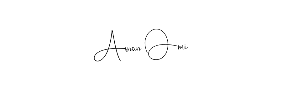 Use a signature maker to create a handwritten signature online. With this signature software, you can design (Andilay-7BmLP) your own signature for name Afnan Omi. Afnan Omi signature style 4 images and pictures png