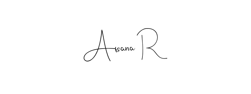 Create a beautiful signature design for name Afsana R. With this signature (Andilay-7BmLP) fonts, you can make a handwritten signature for free. Afsana R signature style 4 images and pictures png