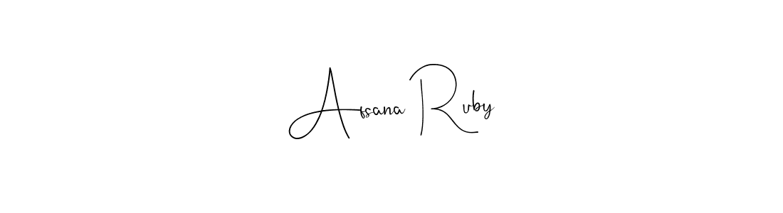 Also You can easily find your signature by using the search form. We will create Afsana Ruby name handwritten signature images for you free of cost using Andilay-7BmLP sign style. Afsana Ruby signature style 4 images and pictures png