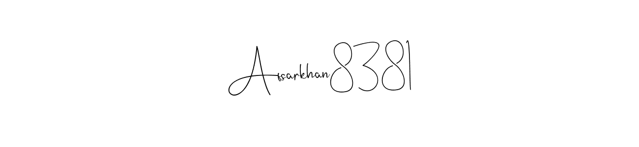 The best way (Andilay-7BmLP) to make a short signature is to pick only two or three words in your name. The name Afsarkhan8381 include a total of six letters. For converting this name. Afsarkhan8381 signature style 4 images and pictures png