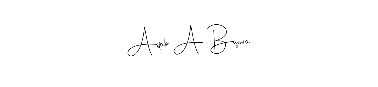 You can use this online signature creator to create a handwritten signature for the name Aftab A Bajwa. This is the best online autograph maker. Aftab A Bajwa signature style 4 images and pictures png