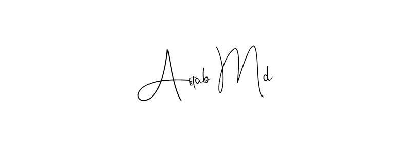 The best way (Andilay-7BmLP) to make a short signature is to pick only two or three words in your name. The name Aftab Md include a total of six letters. For converting this name. Aftab Md signature style 4 images and pictures png