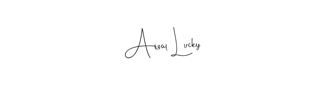 Design your own signature with our free online signature maker. With this signature software, you can create a handwritten (Andilay-7BmLP) signature for name Afzal Lucky. Afzal Lucky signature style 4 images and pictures png