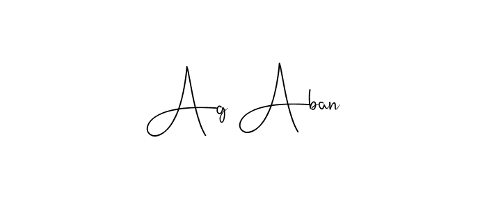 Make a beautiful signature design for name Ag Aban. Use this online signature maker to create a handwritten signature for free. Ag Aban signature style 4 images and pictures png
