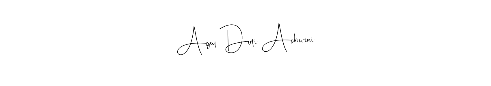 Use a signature maker to create a handwritten signature online. With this signature software, you can design (Andilay-7BmLP) your own signature for name Agal Duti Ashwini. Agal Duti Ashwini signature style 4 images and pictures png