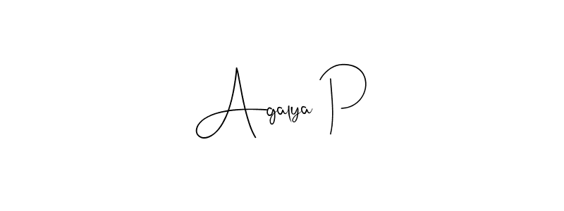 It looks lik you need a new signature style for name Agalya P. Design unique handwritten (Andilay-7BmLP) signature with our free signature maker in just a few clicks. Agalya P signature style 4 images and pictures png