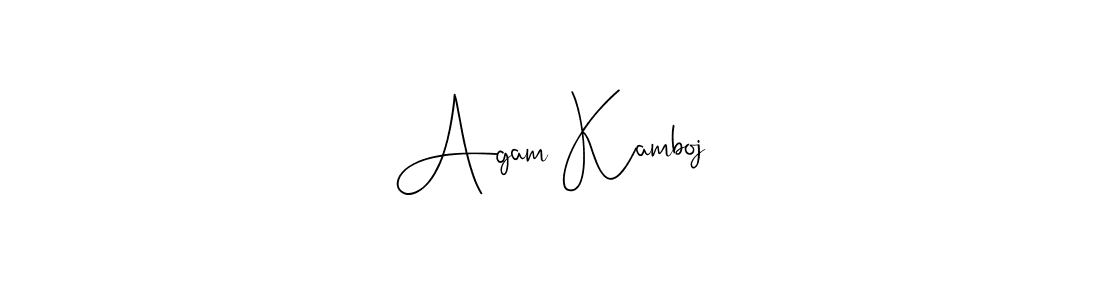 Make a beautiful signature design for name Agam Kamboj. With this signature (Andilay-7BmLP) style, you can create a handwritten signature for free. Agam Kamboj signature style 4 images and pictures png