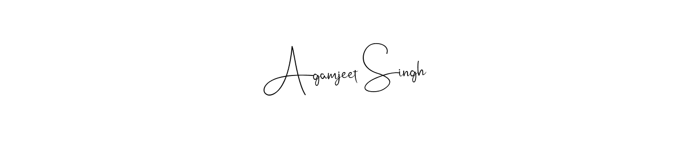 You should practise on your own different ways (Andilay-7BmLP) to write your name (Agamjeet Singh) in signature. don't let someone else do it for you. Agamjeet Singh signature style 4 images and pictures png