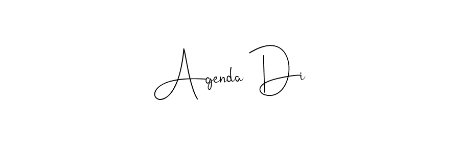 Also we have Agenda Di name is the best signature style. Create professional handwritten signature collection using Andilay-7BmLP autograph style. Agenda Di signature style 4 images and pictures png