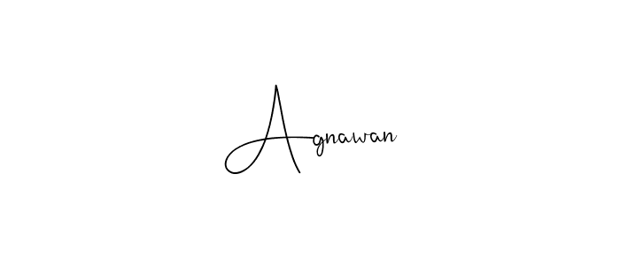 How to make Agnawan name signature. Use Andilay-7BmLP style for creating short signs online. This is the latest handwritten sign. Agnawan signature style 4 images and pictures png