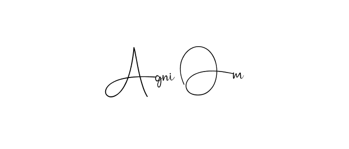 Design your own signature with our free online signature maker. With this signature software, you can create a handwritten (Andilay-7BmLP) signature for name Agni Om. Agni Om signature style 4 images and pictures png