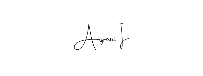 You can use this online signature creator to create a handwritten signature for the name Agrani I. This is the best online autograph maker. Agrani I signature style 4 images and pictures png