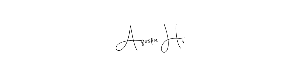 if you are searching for the best signature style for your name Agustín H.t. so please give up your signature search. here we have designed multiple signature styles  using Andilay-7BmLP. Agustín H.t signature style 4 images and pictures png