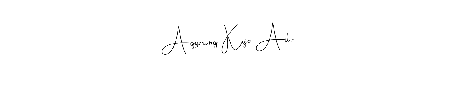 Design your own signature with our free online signature maker. With this signature software, you can create a handwritten (Andilay-7BmLP) signature for name Agymang Kojo Adu. Agymang Kojo Adu signature style 4 images and pictures png