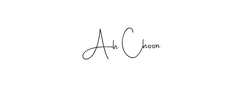 The best way (Andilay-7BmLP) to make a short signature is to pick only two or three words in your name. The name Ah Choon include a total of six letters. For converting this name. Ah Choon signature style 4 images and pictures png