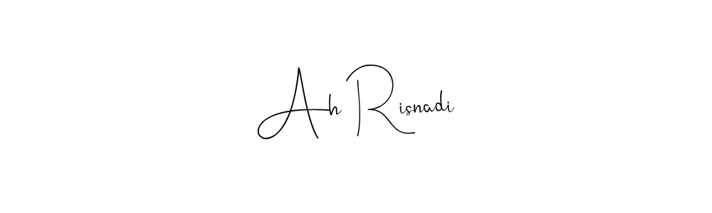 Use a signature maker to create a handwritten signature online. With this signature software, you can design (Andilay-7BmLP) your own signature for name Ah Risnadi. Ah Risnadi signature style 4 images and pictures png