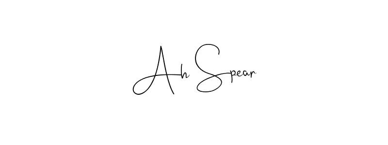 if you are searching for the best signature style for your name Ah Spear. so please give up your signature search. here we have designed multiple signature styles  using Andilay-7BmLP. Ah Spear signature style 4 images and pictures png