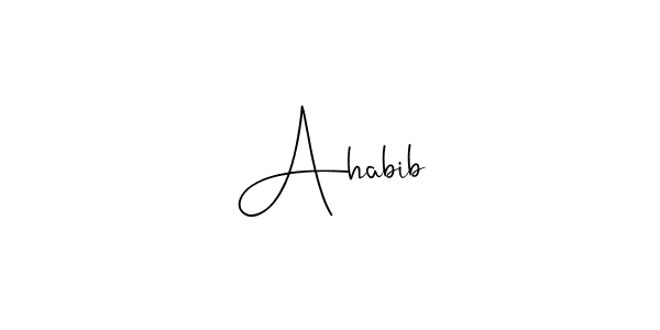 Also You can easily find your signature by using the search form. We will create Ahabib name handwritten signature images for you free of cost using Andilay-7BmLP sign style. Ahabib signature style 4 images and pictures png