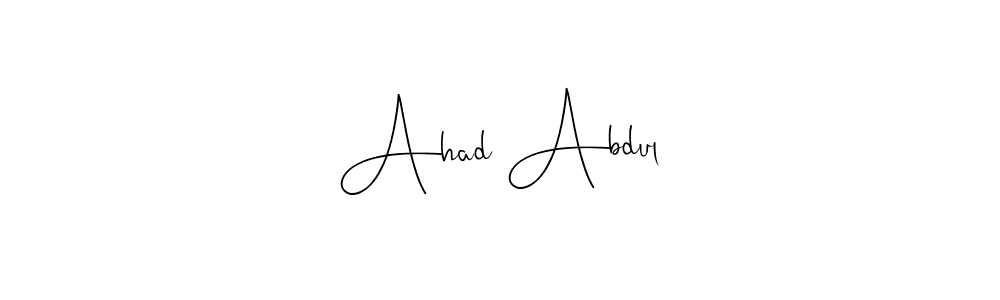 Use a signature maker to create a handwritten signature online. With this signature software, you can design (Andilay-7BmLP) your own signature for name Ahad Abdul. Ahad Abdul signature style 4 images and pictures png