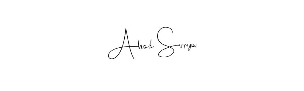 Also You can easily find your signature by using the search form. We will create Ahad Surya name handwritten signature images for you free of cost using Andilay-7BmLP sign style. Ahad Surya signature style 4 images and pictures png