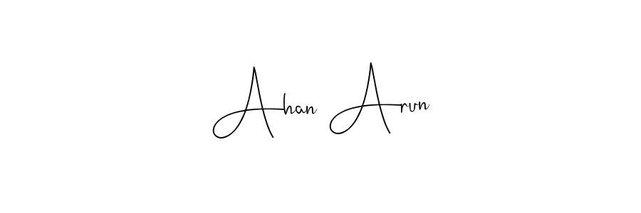 Here are the top 10 professional signature styles for the name Ahan Arun. These are the best autograph styles you can use for your name. Ahan Arun signature style 4 images and pictures png