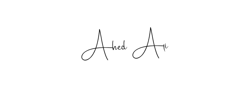 Use a signature maker to create a handwritten signature online. With this signature software, you can design (Andilay-7BmLP) your own signature for name Ahed Ali. Ahed Ali signature style 4 images and pictures png
