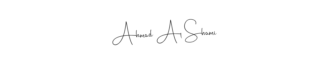 This is the best signature style for the Ahmad Al Shami name. Also you like these signature font (Andilay-7BmLP). Mix name signature. Ahmad Al Shami signature style 4 images and pictures png