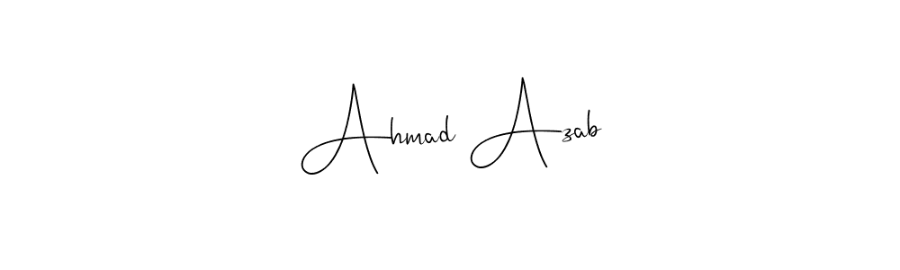 Also You can easily find your signature by using the search form. We will create Ahmad Azab name handwritten signature images for you free of cost using Andilay-7BmLP sign style. Ahmad Azab signature style 4 images and pictures png