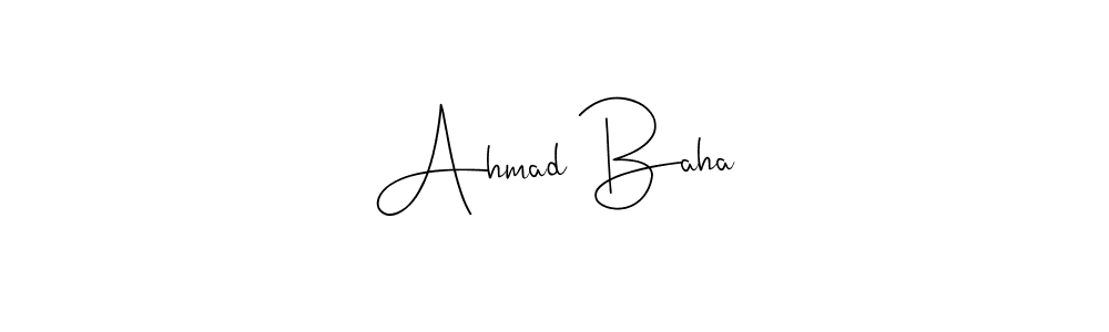 Ahmad Baha stylish signature style. Best Handwritten Sign (Andilay-7BmLP) for my name. Handwritten Signature Collection Ideas for my name Ahmad Baha. Ahmad Baha signature style 4 images and pictures png
