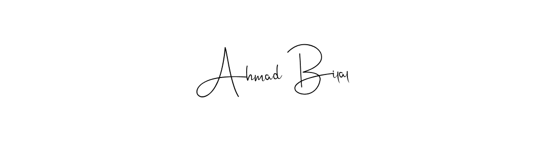 You should practise on your own different ways (Andilay-7BmLP) to write your name (Ahmad Bilal) in signature. don't let someone else do it for you. Ahmad Bilal signature style 4 images and pictures png