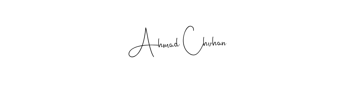 Use a signature maker to create a handwritten signature online. With this signature software, you can design (Andilay-7BmLP) your own signature for name Ahmad Chuhan. Ahmad Chuhan signature style 4 images and pictures png