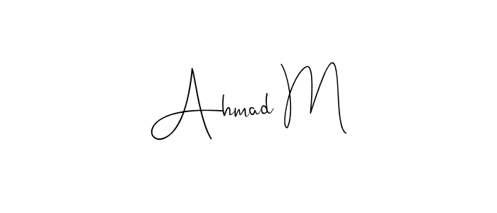 Make a beautiful signature design for name Ahmad M. Use this online signature maker to create a handwritten signature for free. Ahmad M signature style 4 images and pictures png