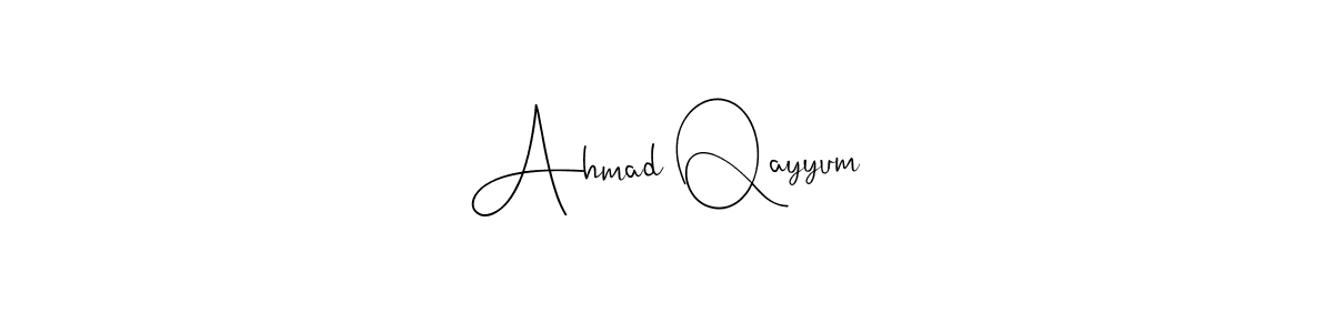 Make a beautiful signature design for name Ahmad Qayyum. Use this online signature maker to create a handwritten signature for free. Ahmad Qayyum signature style 4 images and pictures png