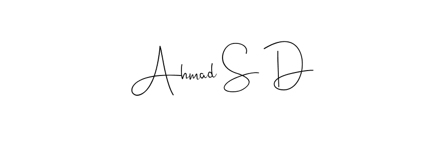 It looks lik you need a new signature style for name Ahmad S D. Design unique handwritten (Andilay-7BmLP) signature with our free signature maker in just a few clicks. Ahmad S D signature style 4 images and pictures png