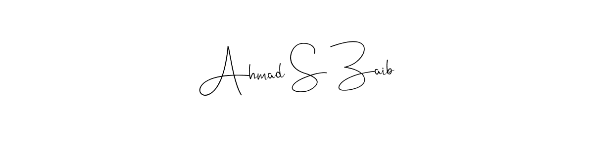 if you are searching for the best signature style for your name Ahmad S Zaib. so please give up your signature search. here we have designed multiple signature styles  using Andilay-7BmLP. Ahmad S Zaib signature style 4 images and pictures png