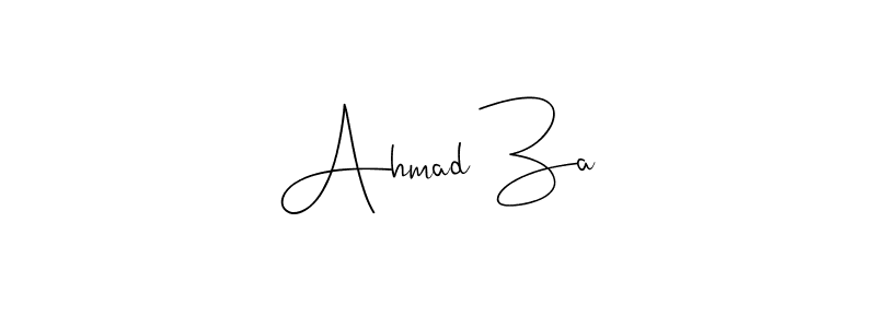 The best way (Andilay-7BmLP) to make a short signature is to pick only two or three words in your name. The name Ahmad Za include a total of six letters. For converting this name. Ahmad Za signature style 4 images and pictures png