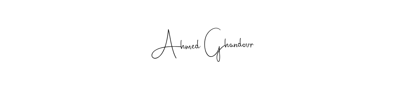 You should practise on your own different ways (Andilay-7BmLP) to write your name (Ahmed Ghandour) in signature. don't let someone else do it for you. Ahmed Ghandour signature style 4 images and pictures png