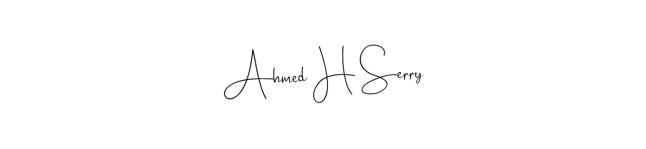if you are searching for the best signature style for your name Ahmed H Serry. so please give up your signature search. here we have designed multiple signature styles  using Andilay-7BmLP. Ahmed H Serry signature style 4 images and pictures png