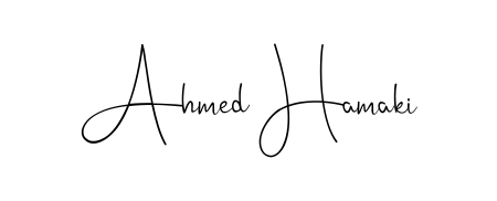 Andilay-7BmLP is a professional signature style that is perfect for those who want to add a touch of class to their signature. Get Ahmed Hamaki name fancy signature for free. Ahmed Hamaki signature style 4 images and pictures png