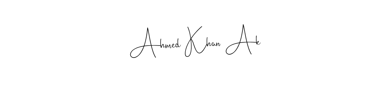 It looks lik you need a new signature style for name Ahmed Khan Ak. Design unique handwritten (Andilay-7BmLP) signature with our free signature maker in just a few clicks. Ahmed Khan Ak signature style 4 images and pictures png