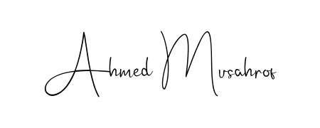 Download transparent PNG signature for name Ahmed Musahrof styled with Andilay-7BmLP font. Ready to paste directly into PDF and Word agreements. Ahmed Musahrof signature style 4 images and pictures png