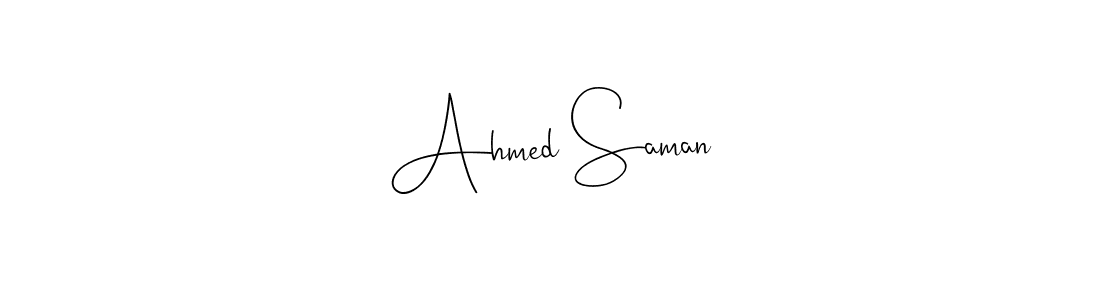 Make a beautiful signature design for name Ahmed Saman. With this signature (Andilay-7BmLP) style, you can create a handwritten signature for free. Ahmed Saman signature style 4 images and pictures png