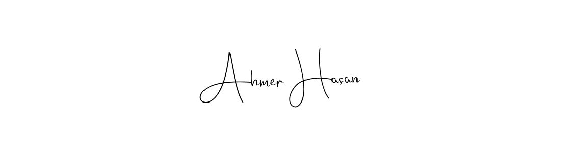 if you are searching for the best signature style for your name Ahmer Hasan. so please give up your signature search. here we have designed multiple signature styles  using Andilay-7BmLP. Ahmer Hasan signature style 4 images and pictures png