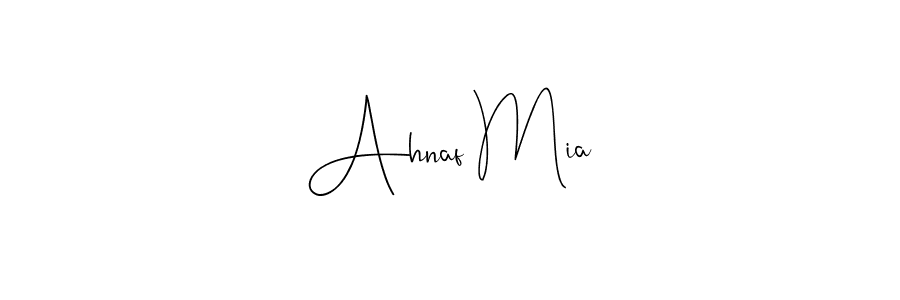 The best way (Andilay-7BmLP) to make a short signature is to pick only two or three words in your name. The name Ahnaf Mia include a total of six letters. For converting this name. Ahnaf Mia signature style 4 images and pictures png