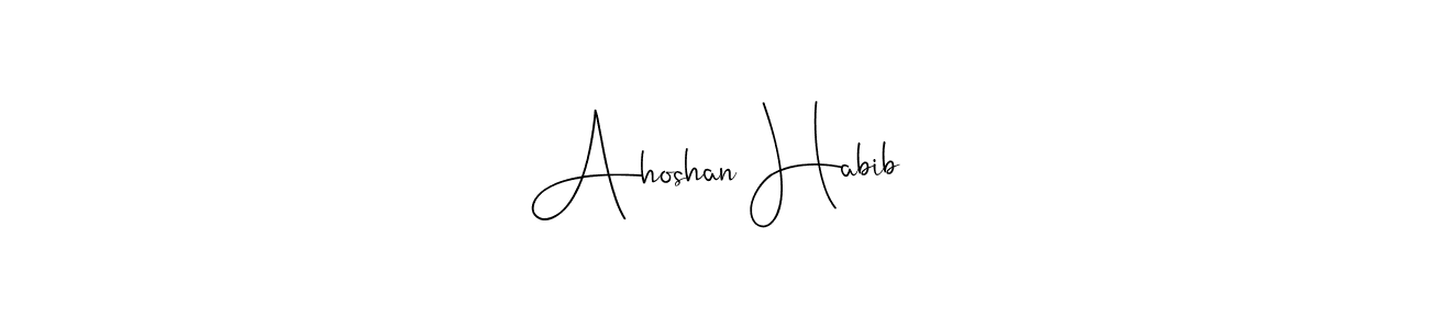 Use a signature maker to create a handwritten signature online. With this signature software, you can design (Andilay-7BmLP) your own signature for name Ahoshan Habib. Ahoshan Habib signature style 4 images and pictures png