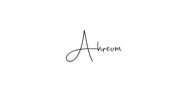 Make a beautiful signature design for name Ahreum. Use this online signature maker to create a handwritten signature for free. Ahreum signature style 4 images and pictures png