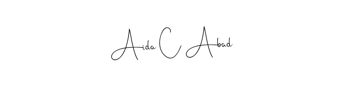 The best way (Andilay-7BmLP) to make a short signature is to pick only two or three words in your name. The name Aida C Abad include a total of six letters. For converting this name. Aida C Abad signature style 4 images and pictures png