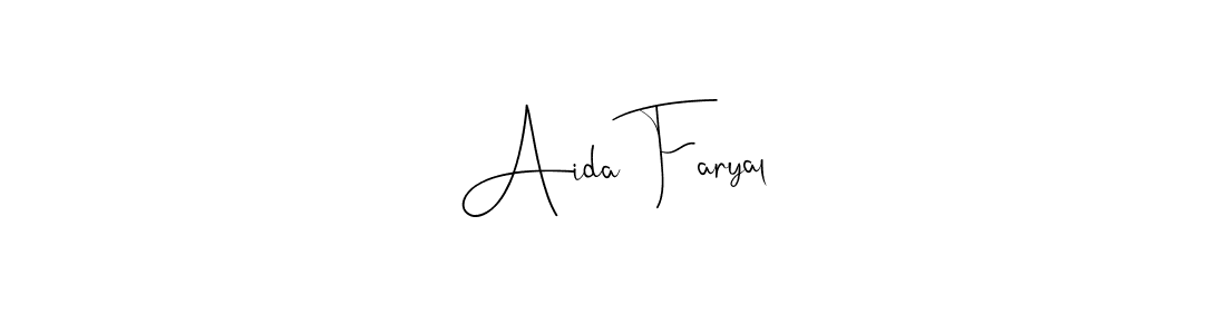 See photos of Aida Faryal official signature by Spectra . Check more albums & portfolios. Read reviews & check more about Andilay-7BmLP font. Aida Faryal signature style 4 images and pictures png