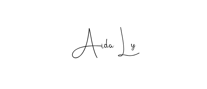 You can use this online signature creator to create a handwritten signature for the name Aida Ly. This is the best online autograph maker. Aida Ly signature style 4 images and pictures png