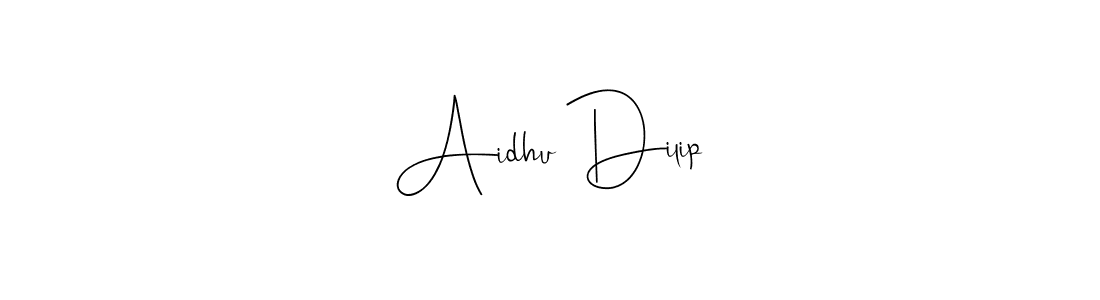 Use a signature maker to create a handwritten signature online. With this signature software, you can design (Andilay-7BmLP) your own signature for name Aidhu Dilip. Aidhu Dilip signature style 4 images and pictures png